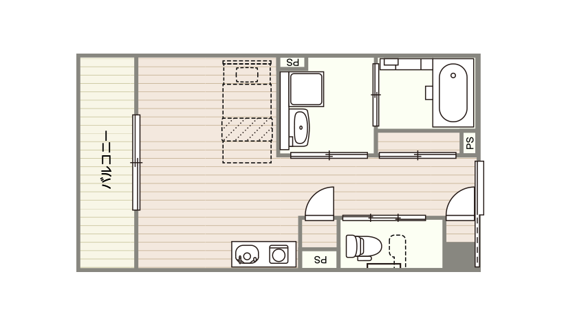 居室例(Bタイプ間取り図)