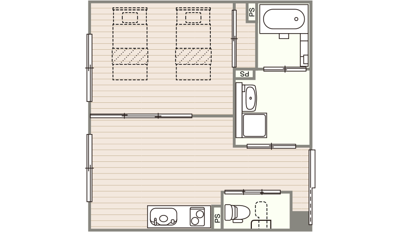 居室例(Aタイプ間取り図)